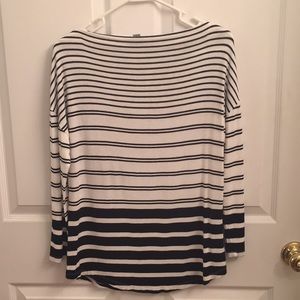 Halogen boat neck dropped shoulder seam T.